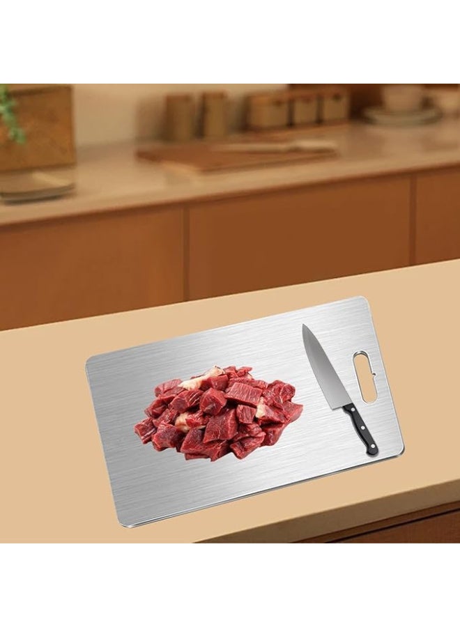 Orchid Stainless Steel Cutting Board 34x23 cm, Non-Porous Kitchen Chopping Board, Hygienic, Odour-Resistant Chopping Board, Food Prep Board for Meat, Fruits & Vegetables Cutting Board - Image 3